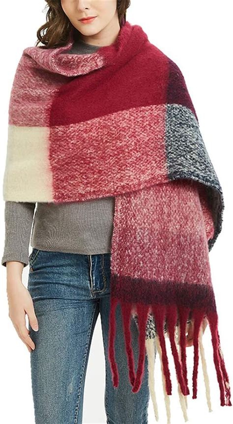 Bufandas Mujer Invierno Grib Grande Chal C Lido Moda Bufandas Largas De