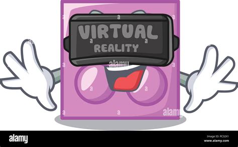 Virtual Reality Toy Brick Mascot Cartoon Stock Vector Image And Art Alamy