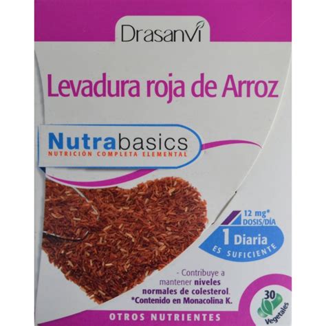 LEVADURA ROJA DE ARROZ 30 CÁPSULAS VEGETALES DRASANVI Farmacia Anna Riba