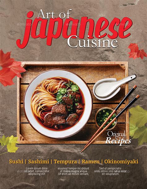 Japanese Restaurant Flyer Poster Template Psd Print Templates