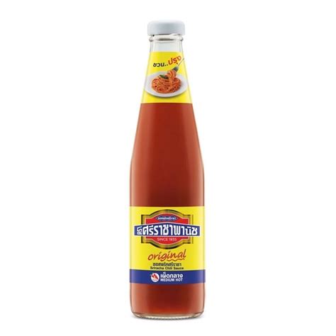 Sriracha Chili Sauce Medium Hot Sriraja Panich ซอสพรกศรราชา เผดกลาง ตราศรราชาพาณช ขนาด