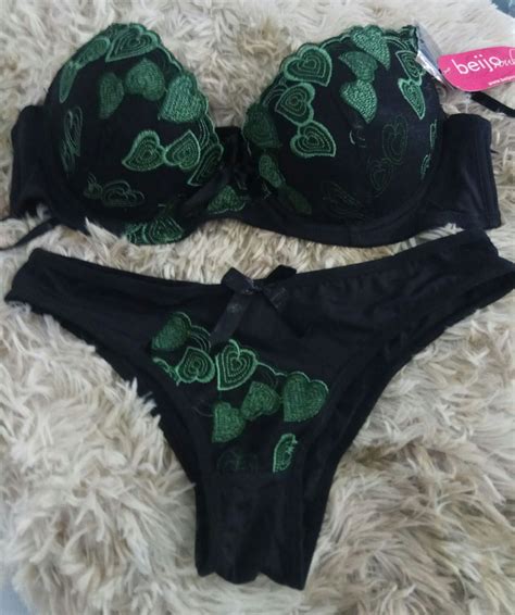 Conjunto Calcinha e Sutiã Lingerie Feminina Beijo Roubado Nunca Usado 45433696 enjoei