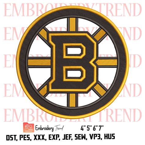 Boston Bruins Logo Embroidery Design File - Embroidery Machine