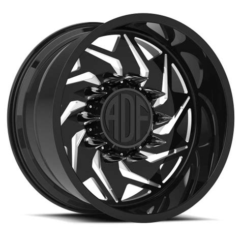 Adf Flex Wheels Rims 22x12 8x1651 Gloss Blackmachined 40mm