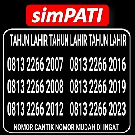 Jual Nomor Cantik Simpati Nomer Cantik Telkomsel Kartu As Loop Tahun