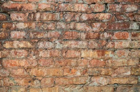 Old Weathered Red Brick Wall Stock Photo Image Of Backdrop Copy