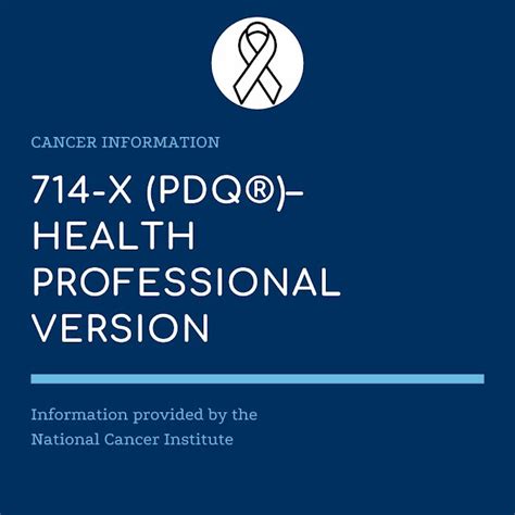 714 X Pdq® Health Professional Version National Cancer Institute Nci General Medical