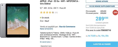 Consomac De Belles Promos Sur L Ipad Et L Ipad Pro Chez Rue Du Commerce