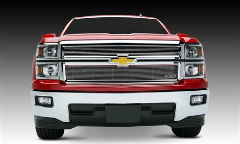 2014 2015 Silverado 1500 Billet Grille Polished 2 Pc Overlay Pn 21117