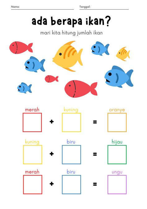 Worksheet Lembar Latihan Paud Belajar Berhitung Di 2021 Belajar Riset