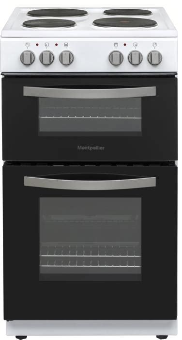 Montpellier MTCE50W 50cm Twin Cavity Freestanding Electric Cooker White