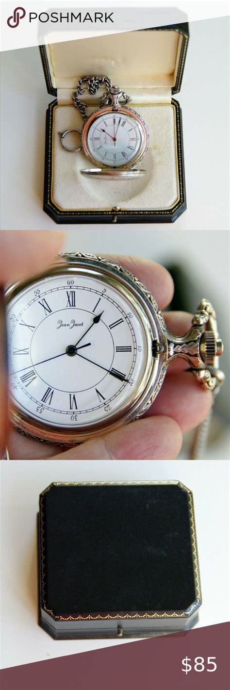 Jean Jacot Pocket Watch Antique Look With Box Pocket Watch Antique