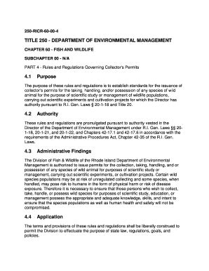 Fillable Online Rules And Regulations Governing Collectors Permits Fax