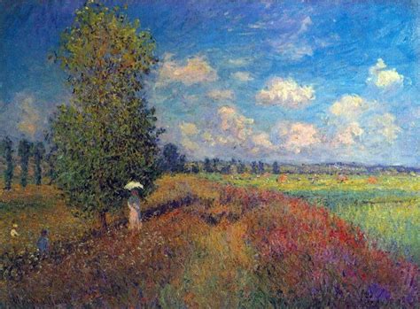 Campo de amapolas en verano por Claude Monet reproducción de pintura al