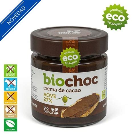 Crema Cacao Con Aceite Oliva Virgen Extra Ecologico BIOCHOC 200 Gr