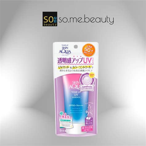 Rohto Skin Aqua Tone Up Uv Essence Spf50 Sunscreen 80g Japan New