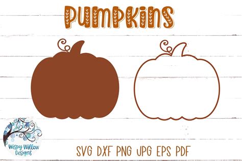 Pumpkin Outline And Silhouette Svg Cut Files Fall Pumpkin 869771