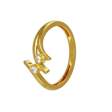 Stone Curve Design Gold Ring 01-04 - SPE Gold,Chennai