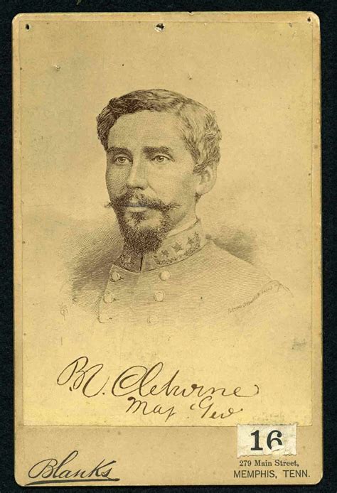 The Civil War of the United States: Patrick Cleburne, born March 16, 1828