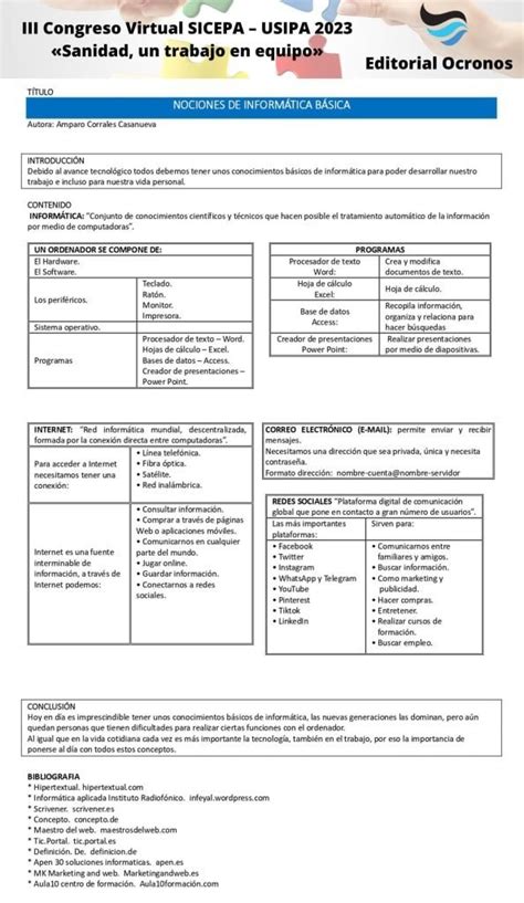 Nociones De Inform Tica B Sica V Congreso Virtual Sicepa Usipa