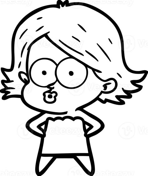 Cartoon Girl Pouting Icon 40498186 Png