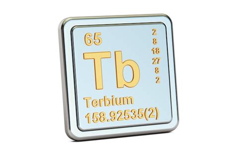 Premium Photo Terbium Tb Chemical Element Sign 3d Rendering