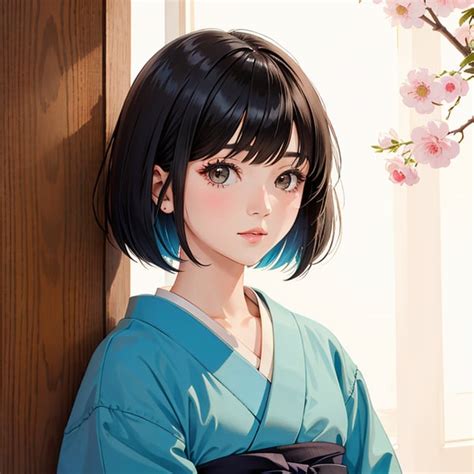 Girl Japanese Bobcut Mast Image Created By Tensor Art