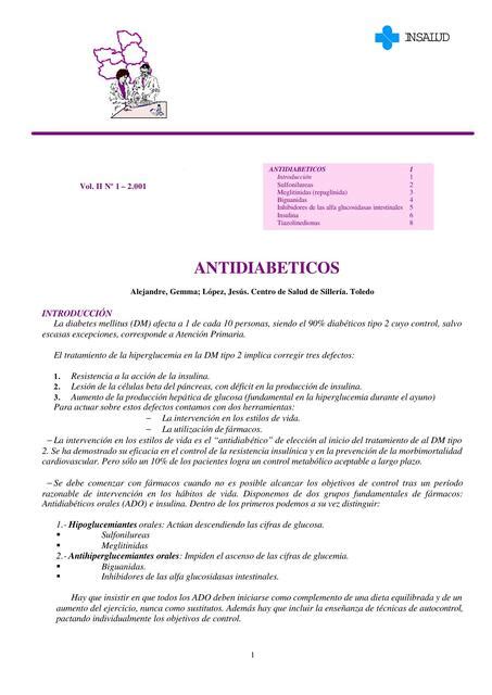 Antidiab Ticos Enfermer A Udocz