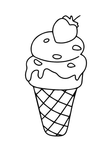 Ice Cream Coloring Pages Free Printable Pdf