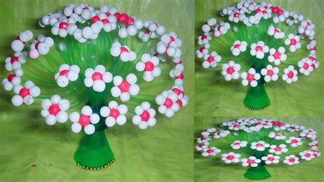 Plastic Bottle Craft Diy Tree From Thermocol Balls Flower Sprite Ki