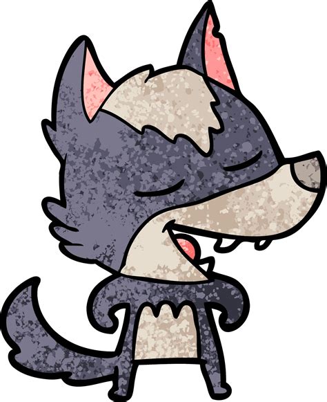 cartoon wolf laughing 12364965 Vector Art at Vecteezy