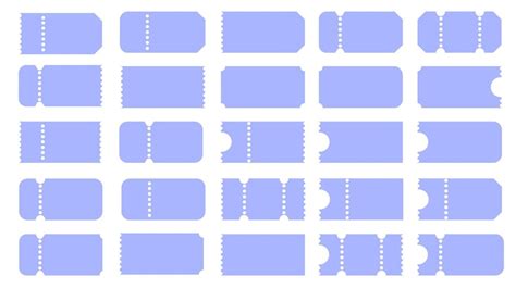 Premium Vector | Vector set blank ticket template concert ticket lottery coupons