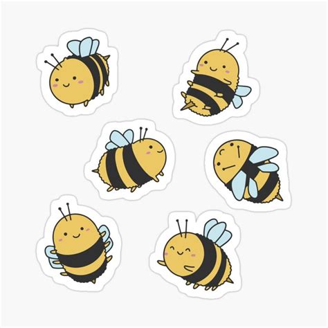 Cute Bee Sticker Pack In 2023 Bee Drawing Bee Sticker Cute Bee