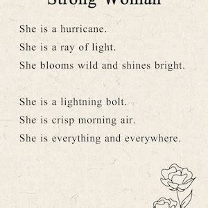 Funeral Short Poem Strong Woman Grief Loss Printable Poem Short