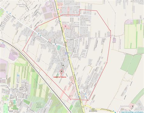 Mapa parafii Parafia pw św Huberta