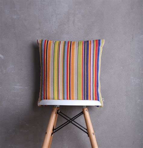 Buy Sunny Stripe Cotton Cushion Cover Multi Color Thoppia