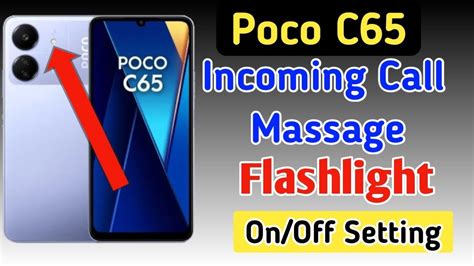 Poco C65 Incoming Call Flash Light Setting Poco C65 Me Incoming Call