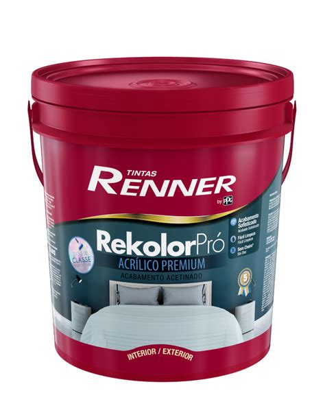 Renner Tinta Acrílica Rekolor Pró Acetinado Branco Magia das Cores