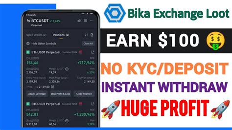 100 Profit New Crypto Loot Today Bika Exchange Loot Free