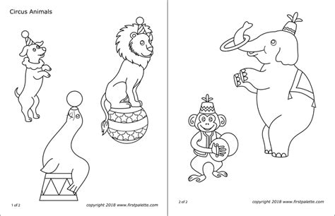 Circus Animals Coloring Pages - Learny Kids