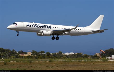 Aircraft Photo Of Sx Ptm Embraer Sr Erj Sr Air Serbia