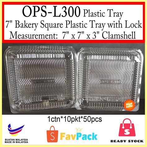 Ops L Benxon Square Butter Cake Disposable Bakery Clear