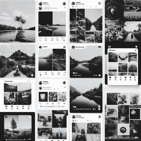 Black And White Instagram Feed Design Stable Diffusion Online