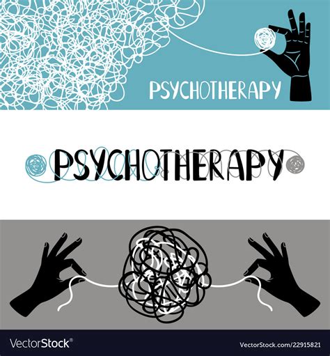 Psychotherapy Concept Banners Set Royalty Free Vector Image