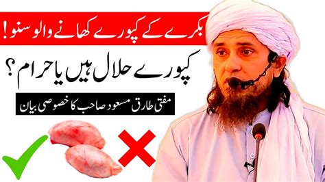 Qurbani Kapoory Khana Halal Hen Ya Haram By Mufti Tariq Masood Youtube