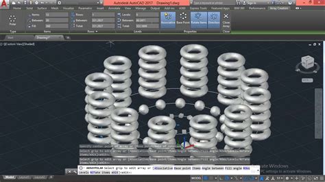 3D ARRAY WITH AUTOCAD POLAR ARRAY YouTube