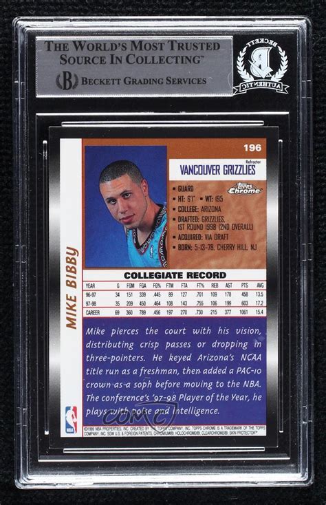 Topps Chrome Refractor Mike Bibby Rc For Sale Online