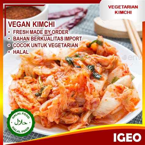 Jual Vegetarian Vegan Kimchi Sawi 1kg Fresh Halal Makanan Sehat Siap