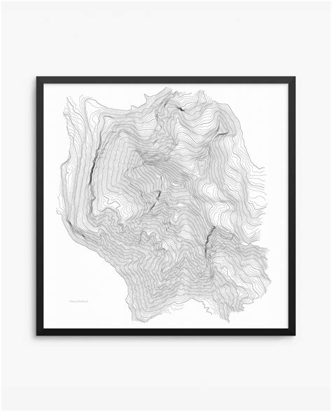 Mount Robson Elevation Contours Poster – Seven Summits Art