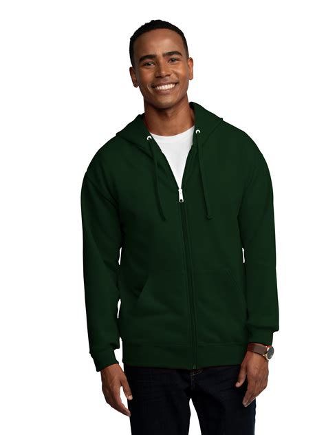 Fruit Of The Loom Eversoft Fleece Full Zip Hoodie Jacket Mens Sizes S